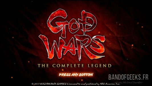 God Wars - The Complete Legend écran titre
