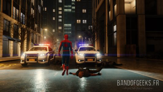 Marvel's Spider-Man dos police voiture Band of Geeks 