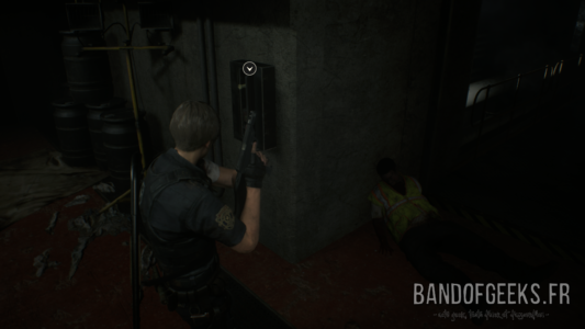 Resident Evil 2 cadavre de zombie gilet jaune