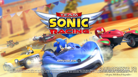 Ecran titre Team Sonic Racing