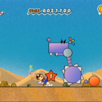 Super Paper Mario ennemi attaque Mario