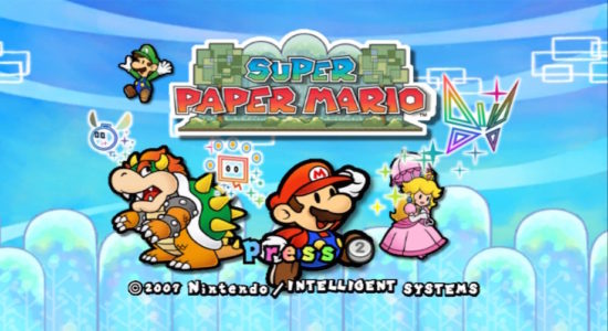 Super Paper Mario écran titre