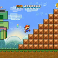 Super Paper Mario Mario escalade un escalier
