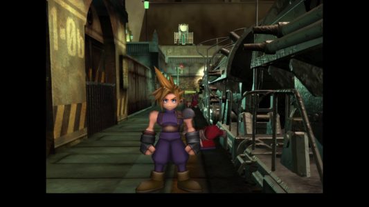 Final Fantasy VII DX Cloud à la sortie du train